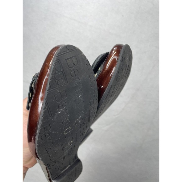 Bernardo Dark Brown Loafer Womens Size 6.5 Made In Brazil Shoes Glossy Finish - Picture 7 of 10